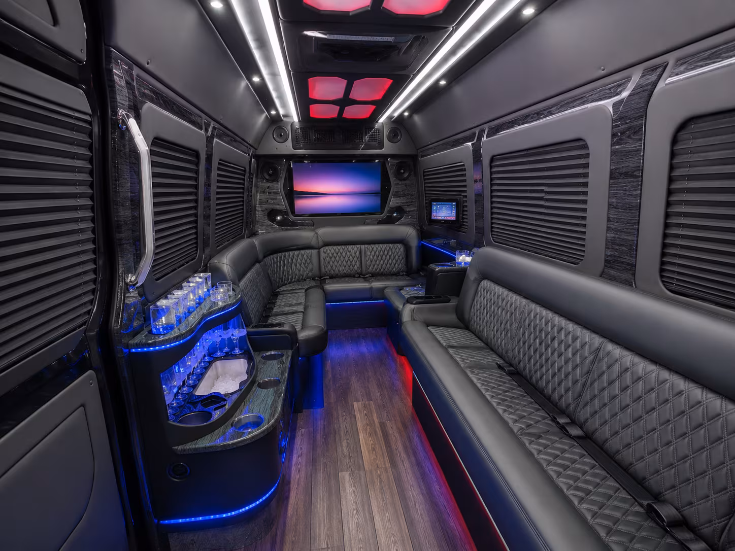 cary 30 passenger party bus interior