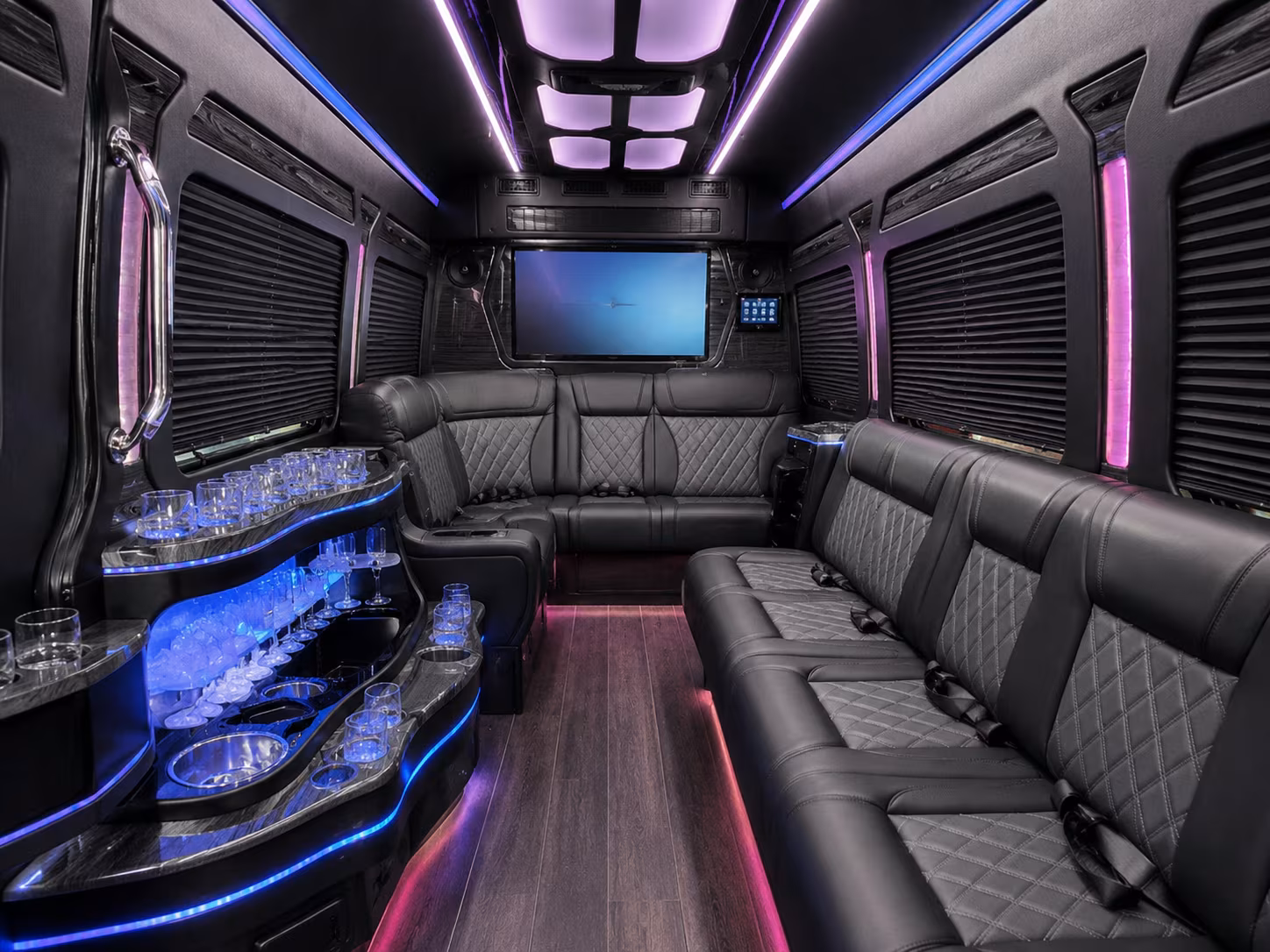 request white black or silver buses to match your wedding colors